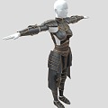 Chinese style female armor armor armor armor soldiers armor ancient iron armor 3d model