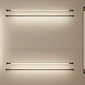 Wall Mounted Light Fixtures With Black And White Strip Design And Evenly Illuminated Surface