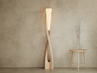 AI Creative Log Floor Lamp Simple European Floor Lamp Nordic Floor Lamp Minimalist Log Floor Lamp 3d model