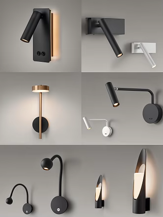 Modern bedside wall lamp 3d model