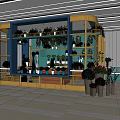 Plant Shop Interior With Colorful Display Shelves And Various Potted Greenery