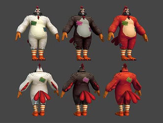 Rooster Warrior 3d model