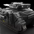 Highly Detailed Heavy Armored Tank With Cannon Tracks And Armor