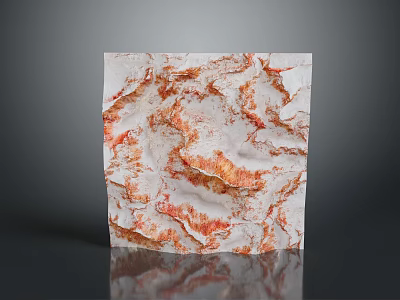 Interior Decorative Panel With Orange And White Textured Surface For Modern Spaces 3d model