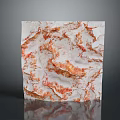 Interior Decorative Panel With Orange And White Textured Surface For Modern Spaces 3d model
