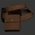Brown Leather Bag With Adjustable Straps Metal Buckles And Minimalist Design