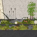 Indoor Moss Landscape Design With Bamboo Stones Lantern And Globe Decorations