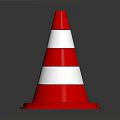 Reflective Red And White Striped Traffic Cone For Road Safety Equipment