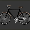 Minimalist Modern Bicycle With Black Frame Pink Handlebar Seat And White Spokes
