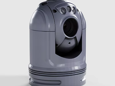 Outdoor Security Dome Surveillance Camera With Multiple Lenses And HD Function 3d model