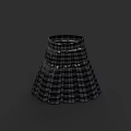 Stylish Plaid Pleated Skirt with Classic Checkered Pattern and Flared Design