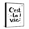 Handwritten Cest la vie Wall Art Black White Decorative Home Print