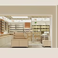 Modern Shopping Mall Store Interior With Bright Lighting Shelves And Product Displays