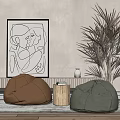 Modern Lazy Sofa 3d model
