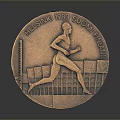 Helsinki 1952 Suomi Finaali Copper Medal Round With Running Female Figure Collectible Daily Life Item
