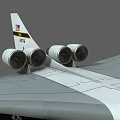 USAF Military Aircraft Featuring Large Wings Four Engines And Tail Emblem