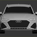 White Audi Sporty Wagon With Sleek Design And Red Brake Calipers