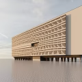 Copying Corbusier Architecture Marseille Apartment 3d model