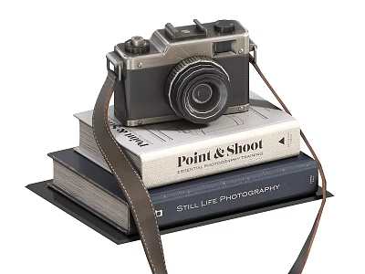 Books Books Books Ornaments Camera Digital Camera Desk Ornaments Office Ornaments 3d model