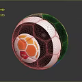 Soccer Ball Black and White Design with Orange Hexagonal Panels High Quality Sports Equipment