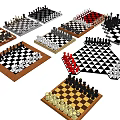 Modern Chess Table Chinese Chess 3d model