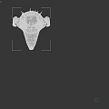 Bandaged Humanoid Creature 3D Model With Bulbous Head Crouching Pose And Long Arms