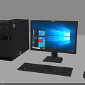 Lenovo Desktop Computer Tower With Monitor Keyboard Mouse And Windows Interface
