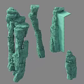 Garden Landscape Decorative Green Stone Rock Structures With Columnar And Stacked Formations