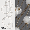 Modern chandelier drops 3d model