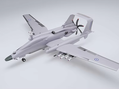 Intelligent Machine Drone With Propeller Wings Weapon Mounts And Streamlined Design 3d model