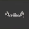 White Robotic Spider With Articulated Mechanical Legs And Futuristic Design