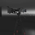 Smart Machine Professional Camera Setup With Tripod And Lens Hood 3d model