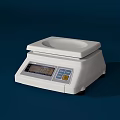 Sleek White Commercial Electronic Scale With Digital Display Control Buttons And Precision Measurement 3d model