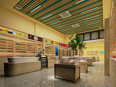 Tobacco And Liquor Store Interior With Shelves Product Displays And Counter Layout 3d model