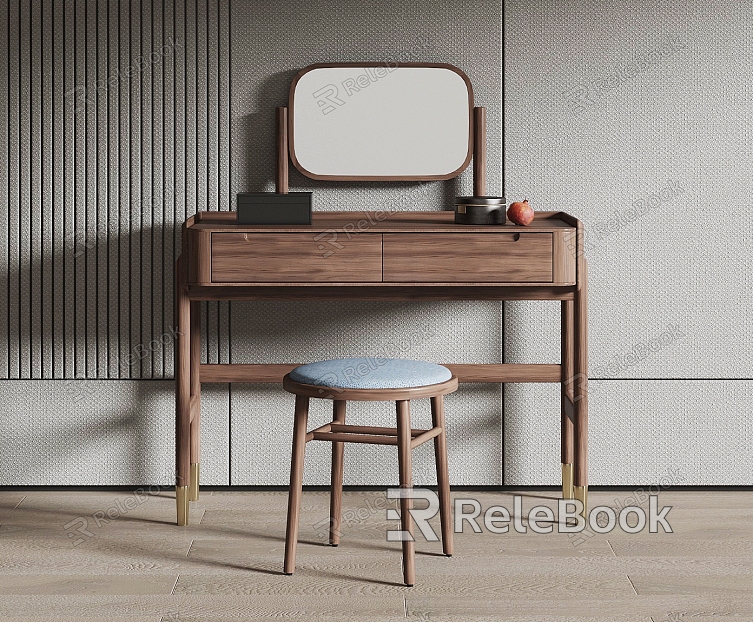 New Chinese Dressing Table Dressing Stool model