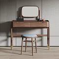 New Chinese Dressing Table Dressing Stool 3d model