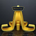 Yellow Banana Shaped Creative Shopping Shop Stand Structure With Modern Design