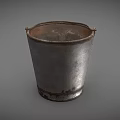 Rustic Metal Bucket For Washing Daily Use And Household Cleaning Supplies