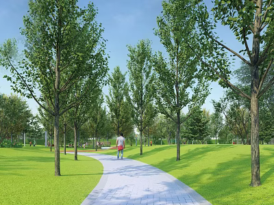 Modern Landscape Pocket Park Outdoor Landscape Sitting Bench Corridor Frame Park Landscape Park Small Square Street Corner Small Park 3d model