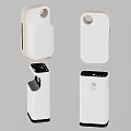 Modern Vertical Household Electrical Appliances With White Body Brown Black Accents And Different Designs