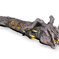 Fantasy Giant Insect Like Creature With Armored Body Glowing Yellow Parts Claws And Tentacles