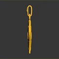 Golden Metal Hardware Pendant With Double Fish Design And Shiny Surface