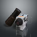 Vintage Classic Camera With Retro Lens And Metal Body Design