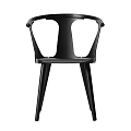 Modern Black Leisure Chair With Unique Armrest And Sleek Leg Structure Design