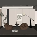 Modern Casual Sofa Combination Single Sofa 3d model