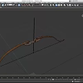 Bow and arrow ancient bow and arrow crossbow archery magic bow long-range weapon low face number low model simple model game sub-era film and television level super realistic 3d model