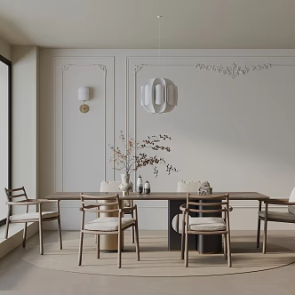Modern table combination 3d model