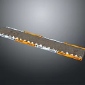 Long Strip Saw Blade With Orange White Color And Sharp Tooth Design For Industrial Use