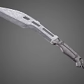 Tactical Military Style Knife With Textured Blade And Ergonomic Handle Design