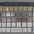Various Switch Panels With Different Colors And Modern Designs For Home Interiors